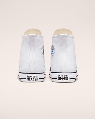 Chuck Taylor All Star Archive Prints White/Baltic Blue/Washed Teal, Heel View