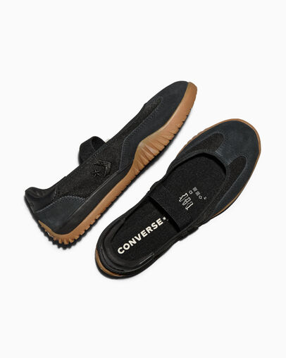 Run Star Trainer Ballet Flat Black/Black/Gum, Angled View