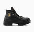 Converse Chuck Taylor All Star Lugged Heel Platform Waterproof Leather Black/Black/Gold — foto 3