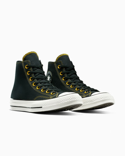 Chuck 70 GORE-TEX Waterproof Black/Sunny Angle/Black, Top and Side View