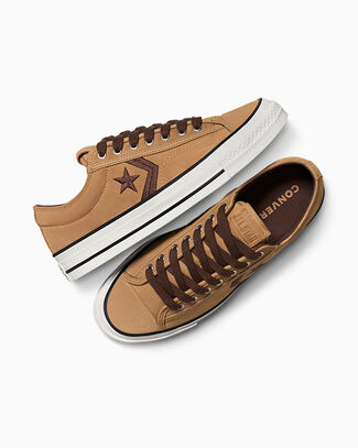 Converse Star Player 76 Suede Low-Top Shoe In Brown, Size 10 - A14586C