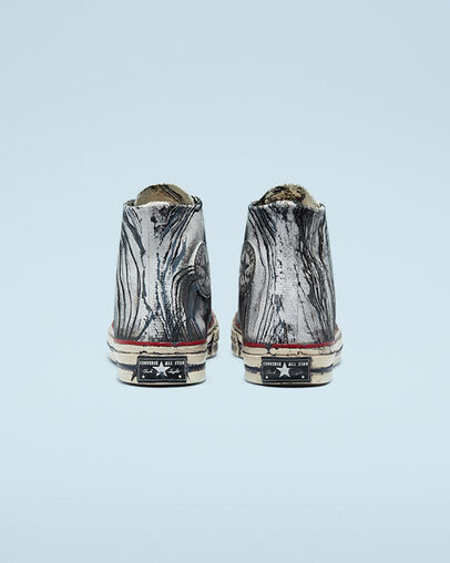 Hydro Dip Dyed Chuck 70 Canvas LTD Dise&ntilde;o negro te&ntilde;ido con agua, Heel View