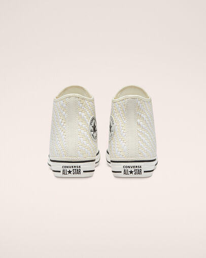 Chuck Taylor All Star Tonal Weaving White/Black/Black, Heel View