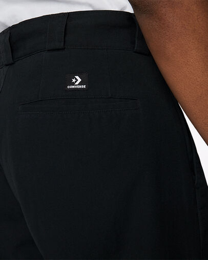 Double Pleat Chino Pant Converse Black, Detail View