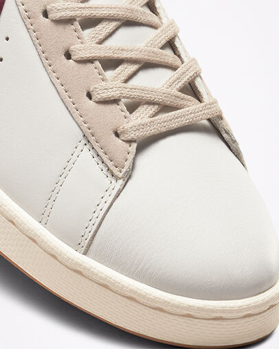 Pro Leather aus recyceltem Leder White/Deep Bordaeux/String, Detail Angle View