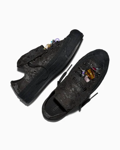Converse x Collina Strada Chuck 70 Black/Black/Black, Angled View