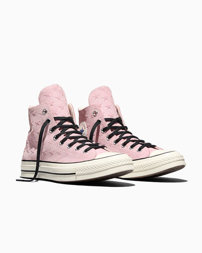 Chuck 70 Stars New Found Bloom Pink/Egret/Black, Top and Side View
