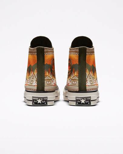 Pull de No&euml;l Chuck 70 Kaki cargo/&Eacute;cru/Noir, Heel View