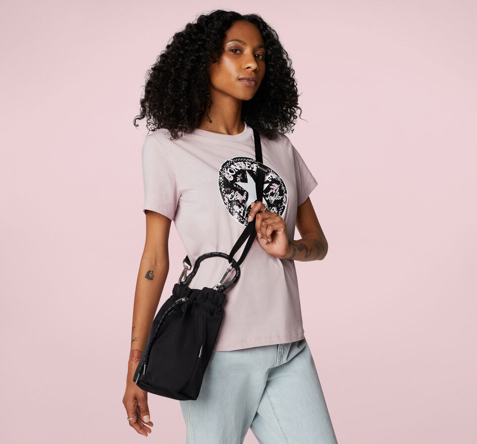 Satin Mini Bucket Bag Converse Black