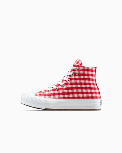 Chuck Taylor All Star EVA Lift Platform Checkered Vintage White/Red/White, Inner Side View
