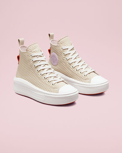 Chuck Taylor All Star Move Future Utility Ficelle/Blanc vintage/Fosse de feu, Angled View