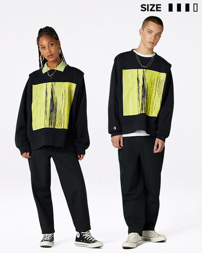 Gender Neutral Converse Shapes Bubble Crew Converse Black