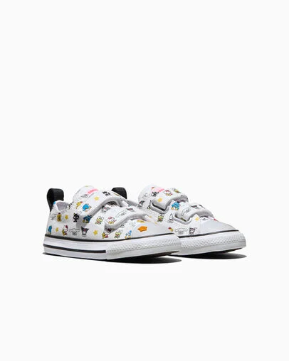 Converse x Hello Kitty And Friends Chuck Taylor All Star Easy-On BFFS White/Black/White, Top and Side View