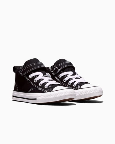 Chuck Taylor All Star Malden Street Canvas Easy-On Black/Black/White, Top and Side View