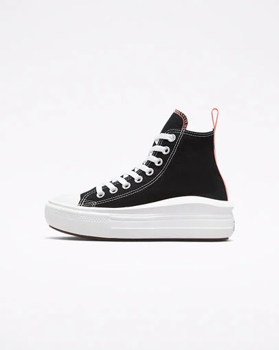 Chuck Taylor All Star Move Platform Canvas Black/Pink Salt/White, Inner Side View