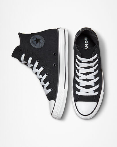 Chuck Taylor All Star Translucent Patch Black/White/Black, Top and Side View