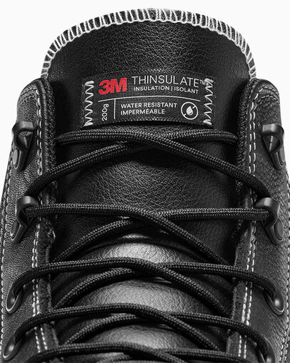 Chuck Taylor All Star Equip Waterproof Black/Black/Vintage White, Detail Angle View