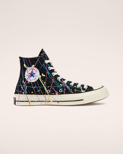 Archive Paint Splatter Chuck 70 Black/Hyper Magenta/Egret, Outer Side View