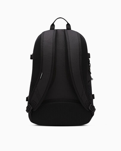 Straight Edge Backpack Black, Back View