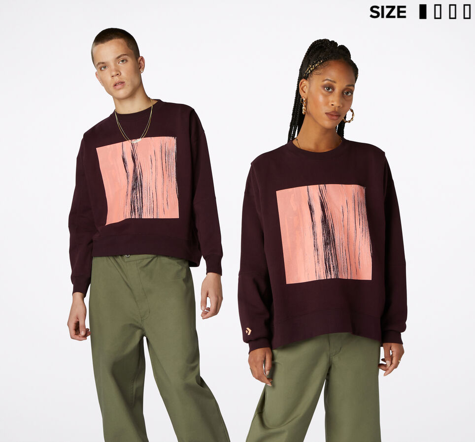 Gender Neutral Converse Shapes Bubble Crew Black Currant