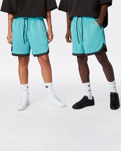 Court Lifestyle Mesh Short Harbor Teal, Front View