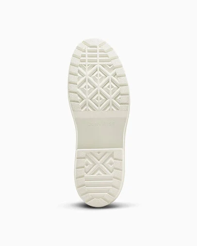 Chuck Taylor All Star Lugged Heel Leather Platform Egret/Egret/Egret, Outsole View