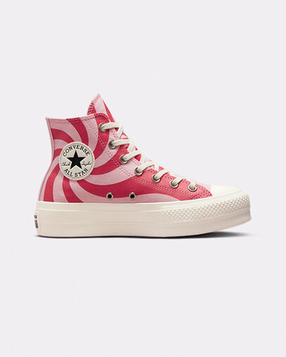 converse pink platform