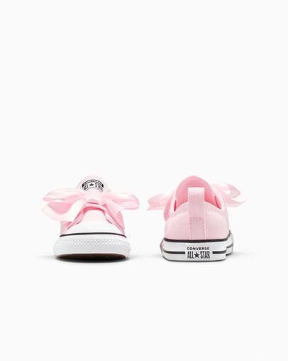 Chuck Taylor All Star Bows Easy On Pink Frosting/White/Black, Heel View