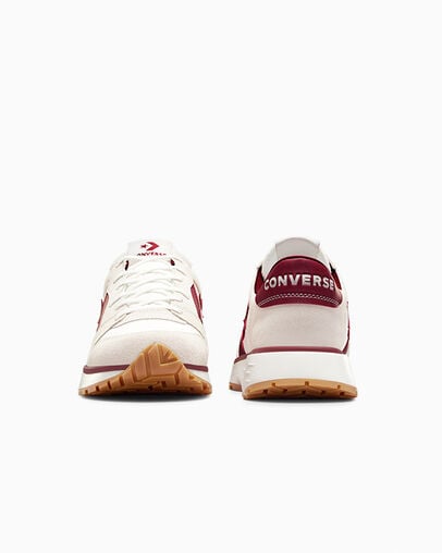 Omni Trainer Egret/Vintage White/Park Red, Heel View