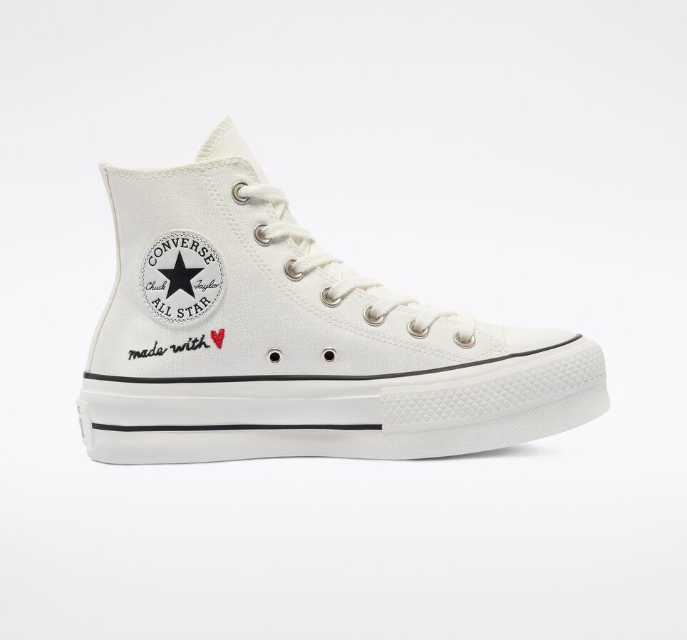 Love Thread Platform Chuck Taylor All Star Blanco vintage/Garza/Negro