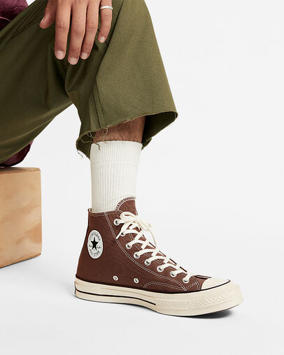 vintage brown converse high tops