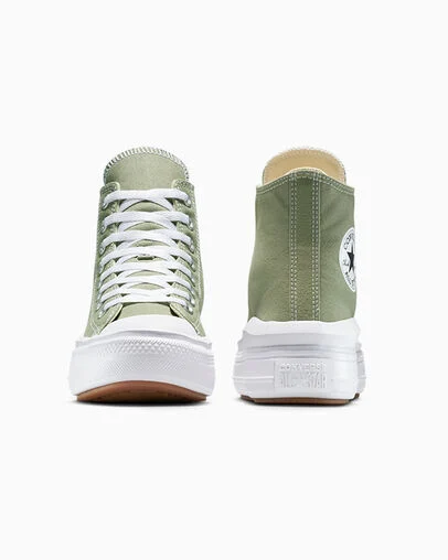 Chuck Taylor All Star Move Platform Light Field Surplus/White, Heel View