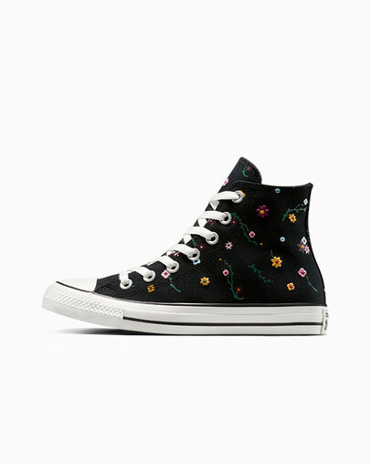 Chuck Taylor All Star Floral Embroidery Black/Frozen Acai/Branch Out, Inner Side View