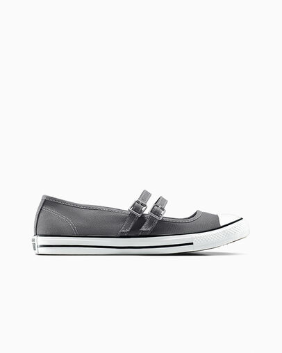 Chuck Taylor All Star Dainty Mary Jane Slip-On Sharkskin/White/Natural Ivory, Outer Side View
