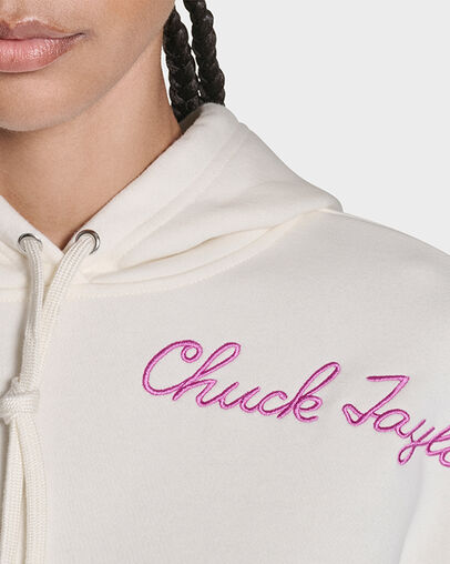 Chuck Taylor Script Hoodie Converse Egret Multi, Detail View