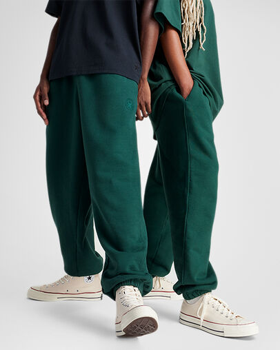 Converse Gold Standard Sweatpants Green Envy, Front View