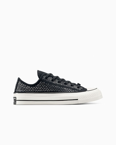 Chuck 70 with Swarovski&reg; crystals Black/Vintage White/Egret, Outer Side View