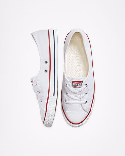 Ballet Lace Chuck Taylor All Star Slip Wei&szlig;/Garnet/Navy, Top and Side View