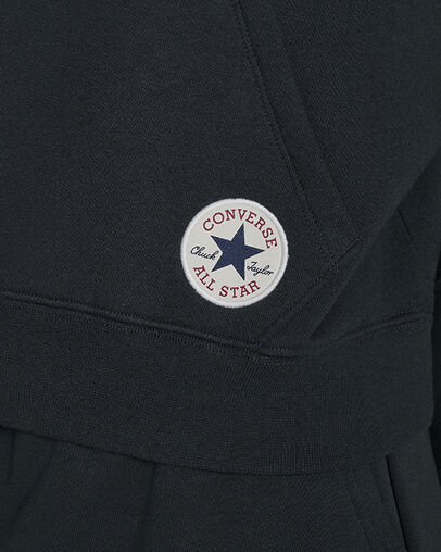 Chuck Taylor All Star Cropped Hoodie Black