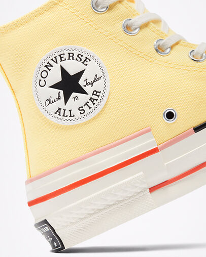 Colorblock Chuck 70 Jaune impulsion/Quartz rose/Écru, Detail Angle View