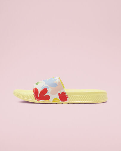 Claquette Floral Print All Star Citron clair/&Eacute;cru/Mousse rose, Inner Side View