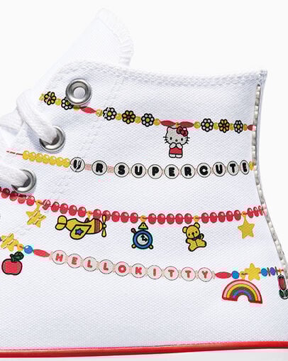 Converse x Hello Kitty And Friends Chuck Taylor All Star Charmed White/Red/Yellow, Detail Angle View