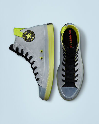 Chuck Taylor All Star CX Ash Stone/Black/Lime Twist, Top and Side View