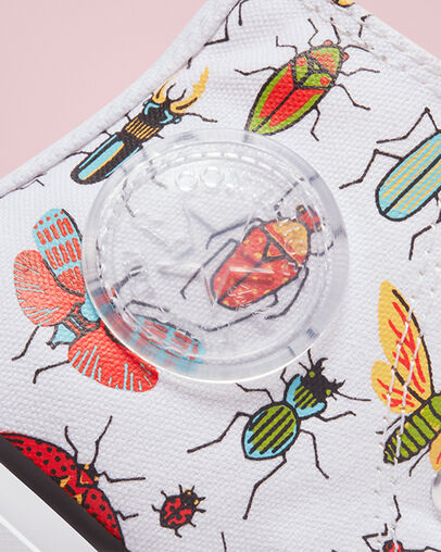 Chuck Taylor All Star A Bug's World White/Natural Ivory/Black, Detail Angle View