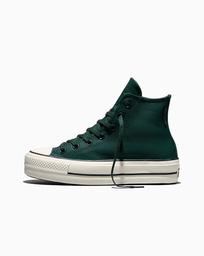 Chuck Taylor All Star Lift Platform Water-Repellent Steely Pine/Egret/Black, Inner Side View