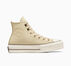 Chuck Tayor All Star Lift Platform Weatherized Leather Glaseado miso/Trufa/Garza