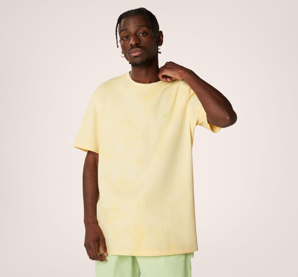 Marble Crew Neck Short Sleeve T-Shirt Gold Dart