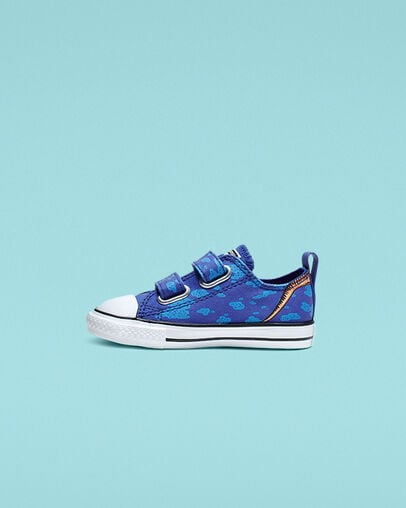 Chuck Taylor All Star Dino’s Beach Party Hook and Loop Low Top Blue/Black/White, Inner Side View