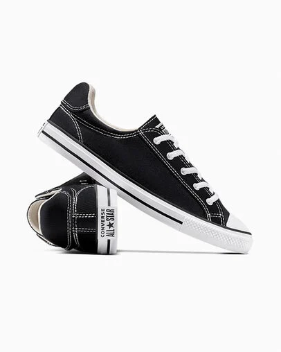 Chuck Taylor All Star Dainty Lucky Black/White/Black, Detail Angle View