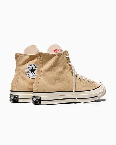 Chuck 70 Vintage Canvas Hay Day Brown/Egret/Black, Heel View